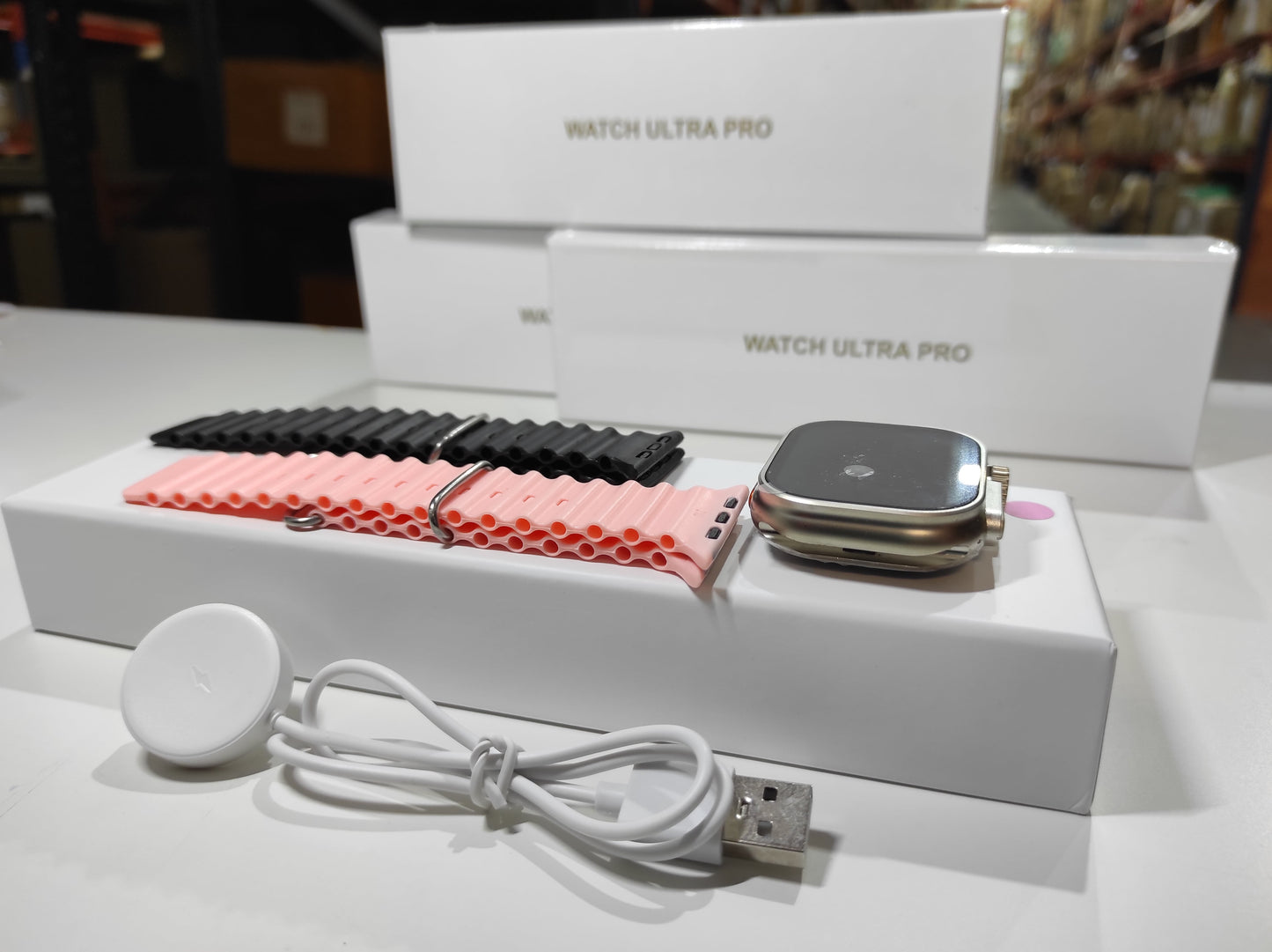 Smartwatch Ultra Pro con 2 correas ( rosa + negro ) - additional image 1